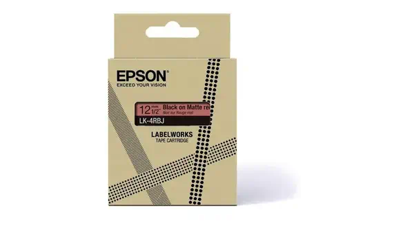 Achat EPSON Matte Tape Red/Black 12mm 8m LK-4RBJ sur hello RSE - visuel 3