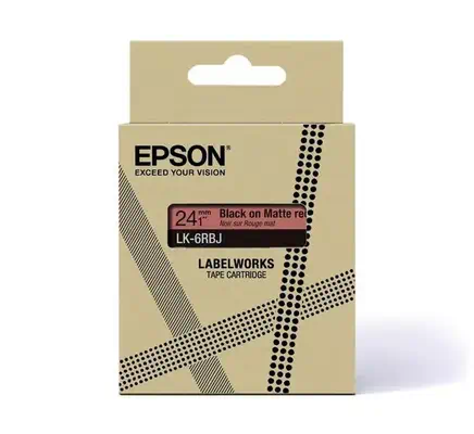 Achat EPSON Matte Tape Red/Black 18mm 8m LK-5RBJ - 8715946713618