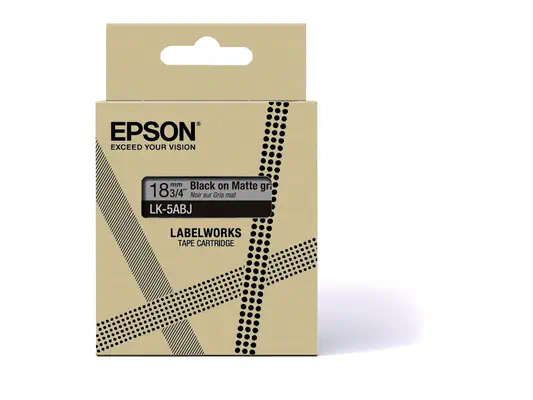 Vente EPSON Matte Tape Grey/Black 18mm 8m LK-5ABJ Epson au meilleur prix - visuel 2
