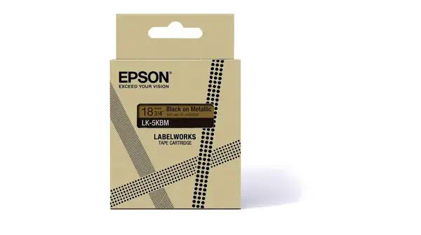 Achat EPSON Metallic Tape Gold/Black 18mm 9m LK-5KBM sur hello RSE - visuel 3