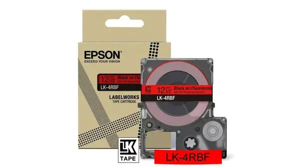 Vente Papier EPSON Colour Tape Fluorescent Red/Black 12mm 5m LK sur hello RSE