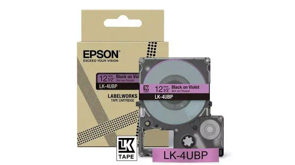 Achat EPSON Colour Tape Violet/Black 12mm 8m LK-4UBP - 8715946713908