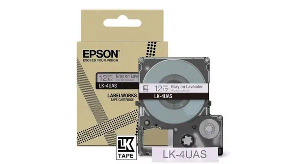 Achat EPSON Colour Tape Lavender/Grey 12mm 8m LK-4UAS sur hello RSE