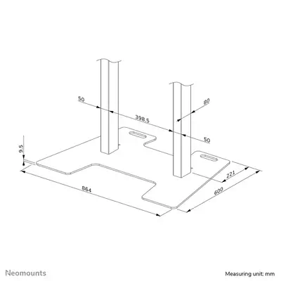 Neomounts AFP-875WH Plaque de sol - à visser - Support Fixe & Mobile - visuel 5