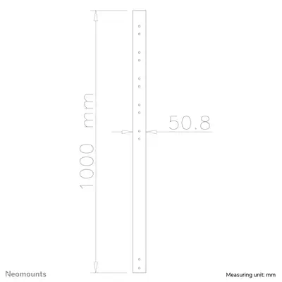 Vente NEOMOUNTS FPMA-CP100BLACK 100 cm ceiling extension Neomounts au meilleur prix - visuel 6