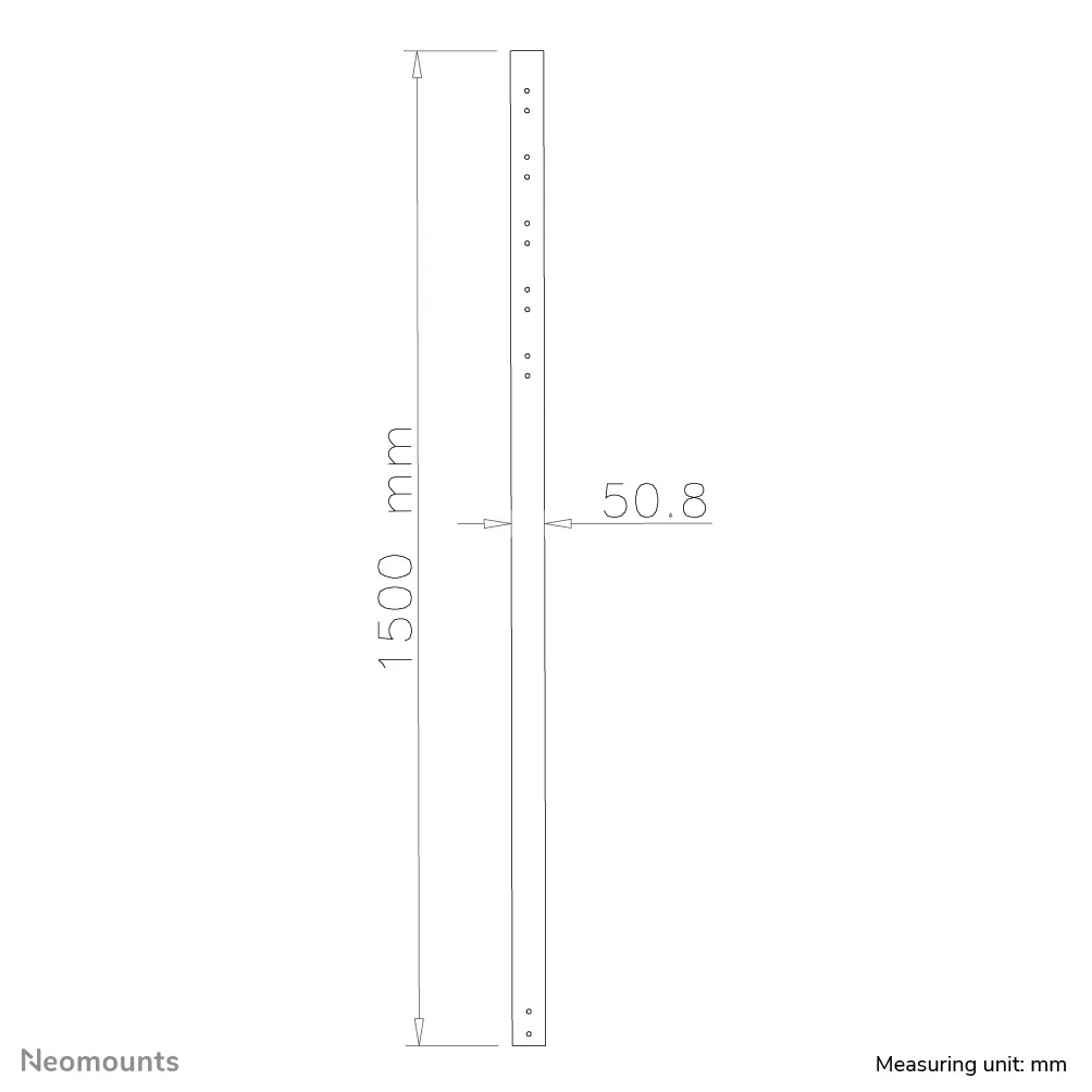 Neomounts FPMA-CP150BLACK Tube d'extension pour support d'écran au plafond - h150 cm - Support Fixe & Mobile - visuel 3