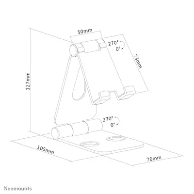Neomounts DS10-160SL1 Support pour téléphone jusqu'à 7" - pliable - universel - Accessoire Moniteur - visuel 1