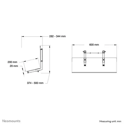 Neomounts PLASMA-M2250KEYB Etagère pour multimédia - Support Fixe & Mobile - visuel 3