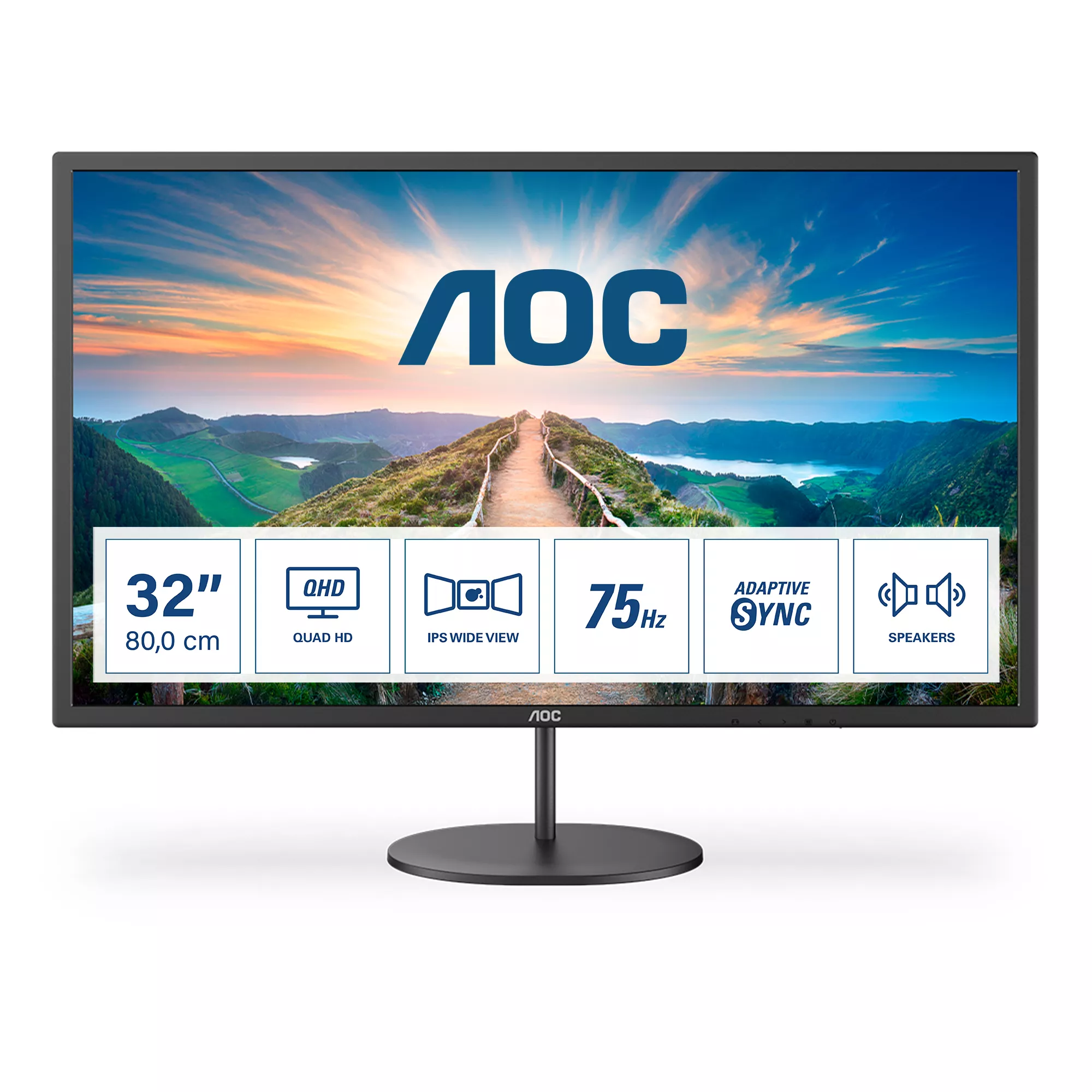 Revendeur officiel Ecran Ordinateur AOC Q32V4 31.5p IPS with QHD resolution monitor HDMI