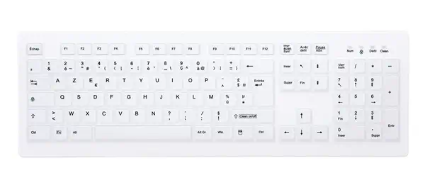 Contour Active Key ClassicClean Clavier Silicone Full-Size Blanc FR C8100 - Contour Design - Accessoire Divers - visuel 1