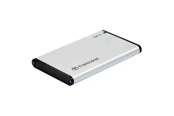 Transcend StoreJet 25S3 Boîtier disque dur/SSD Argent 2.5" Alimenté par port USB - Disque dur SSD - visuel 2