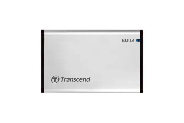 Transcend StoreJet 25S3 Boîtier disque dur/SSD Argent 2.5" Alimenté par port USB - Disque dur SSD - visuel 1