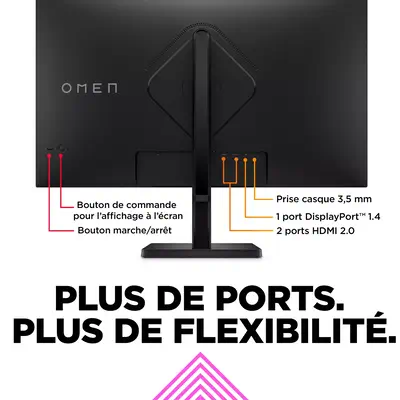 Écran gamer QHD 165 Hz OMEN 31,5 pouces HP - visuel 1 - hello RSE - De nombreux ports