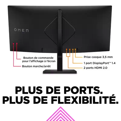 Écran gamer incurvé WQHD 165 Hz OMEN 34 HP - visuel 1 - hello RSE - Résolution WQHD