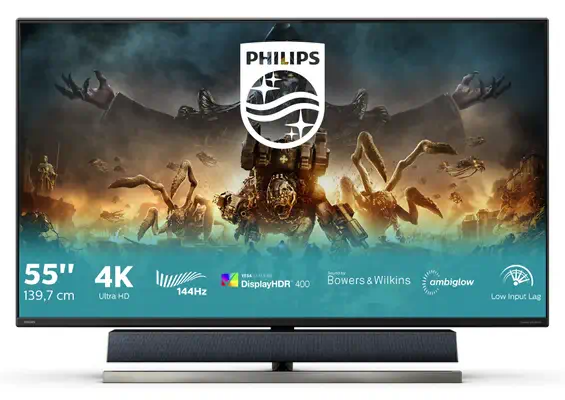 Philips 559M1RYV/00 LED display 139,7 cm (55") 3840 Philips - visuel 1 - hello RSE - L'Ambiglow ajoute une nouvelle dimension à l'image
