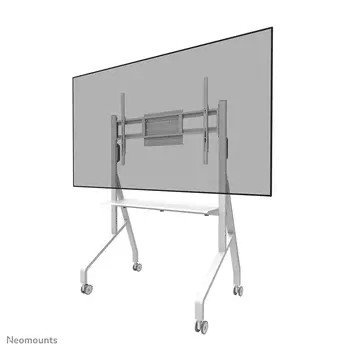 Livraison rapide Neomounts FL50-525WH1 Support au sol mobile pour écran 55-86" - étagère multimédia incluse - install