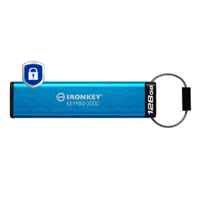 IronKey Keypad 200C USB-C de 128 Go, FIPS 140-3 niveau 3 AES-256 - Kingston - Adaptateur stockage - visuel 1