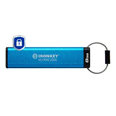 IronKey Keypad 200C USB-C de 8 Go, FIPS 140-3 niveau 3 (en attente) AES-256 - Kingston - Adaptateur stockage - visuel 4