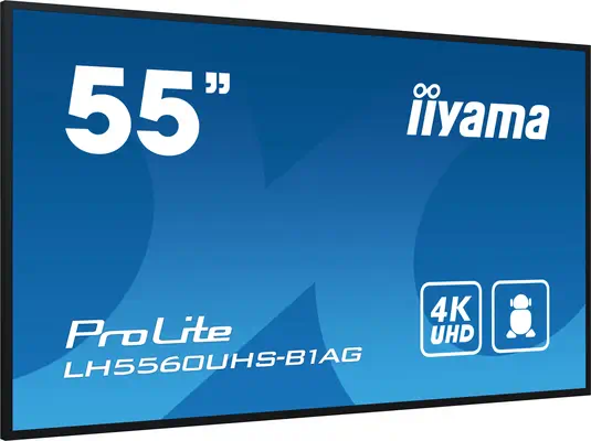 iiyama LH5560UHS-B1AG Écran d'affichage dynamique Carte A numérique 139,7 cm (55") LED Wifi 500 cd/m - Affichage dynamique - visuel 1
