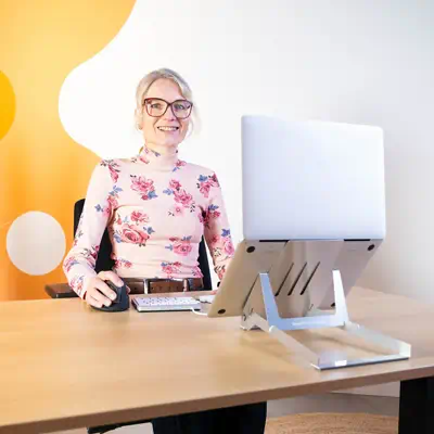 Support pour ordinateur portable R-Go Riser Basic, support pour ordinateur portable pliable et r&eac - R-Go Tools - Autre Accessoire pour portable - visuel 3