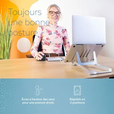 Support pour ordinateur portable R-Go Riser Basic, support pour ordinateur portable pliable et régla - R-Go Tools - Autre Accessoire pour portable - visuel 8