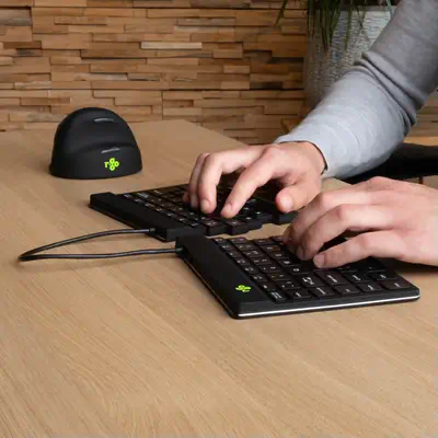 Clavier ergonomique R-Go Split Break avec logiciel de R-Go Tools - visuel 1 - hello RSE - Clavier fin avec frappe légère - Conception ultra-mince