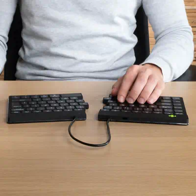 Clavier ergonomique R-Go Split Break avec logiciel de pause, clavier ergonomique divis&eacute;, AZER - R-Go Tools - visuel 3