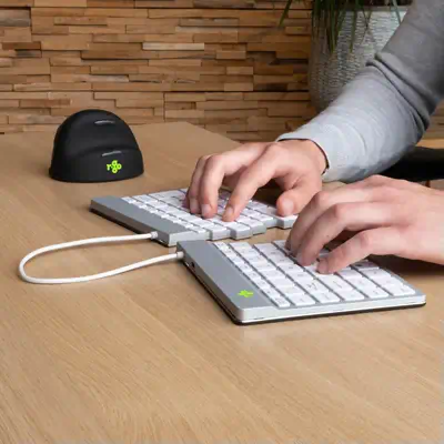 Clavier ergonomique R-Go Split Break avec logiciel de R-Go Tools - visuel 1 - hello RSE - Clavier fin avec frappe légère - Conception ultra-mince