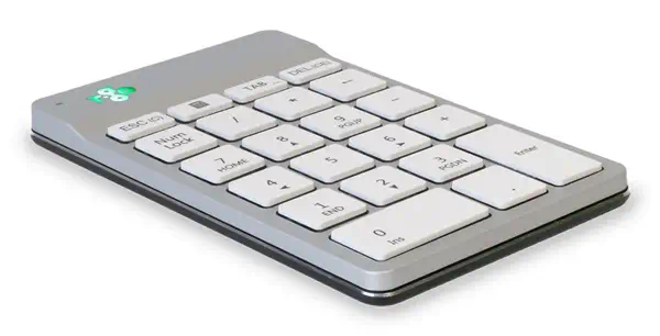 Clavier R-Go Numpad Break, clavier numérique ergonomique avec logiciel de pause, bluetooth, blanc - R-Go Tools - visuel 3