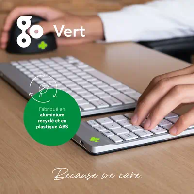 Clavier R-Go Numpad Break, clavier numérique ergonomique avec logiciel de pause, bluetooth, blanc - R-Go Tools - visuel 6