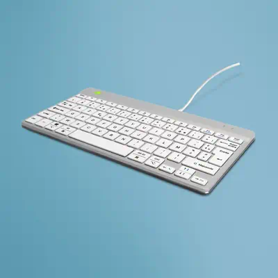 Clavier ergonomique R-Go Compact Break, clavier compact avec logiciel de pause,AZERTY (FR), Filaire, - R-Go Tools - visuel 1