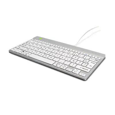 Clavier ergonomique R-Go Compact Break, clavier compact avec logiciel de pause,AZERTY (FR), Filaire, - R-Go Tools - visuel 2