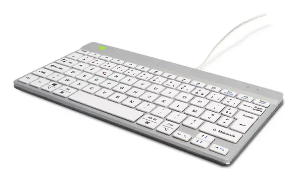 Clavier ergonomique R-Go Compact Break, clavier compact avec logiciel de pause,AZERTY (FR), Filaire, - R-Go Tools - visuel 2