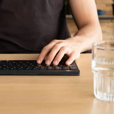 Clavier ergonomique R-Go Compact Break, clavier compact avec R-Go Tools - visuel 1 - hello RSE - Clavier compact ergonomique - Modèle compact