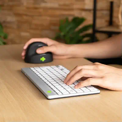 Clavier ergonomique R-Go Compact Break, clavier compact avec R-Go Tools - visuel 1 - hello RSE - Clavier compact ergonomique - Modèle compact