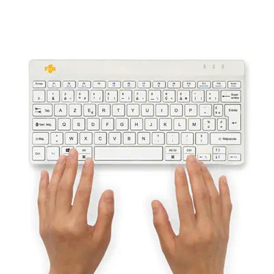 Clavier ergonomique R-Go Compact Break, clavier compact avec logiciel de pause,AZERTY (FR), Bluetoot - R-Go Tools - visuel 9