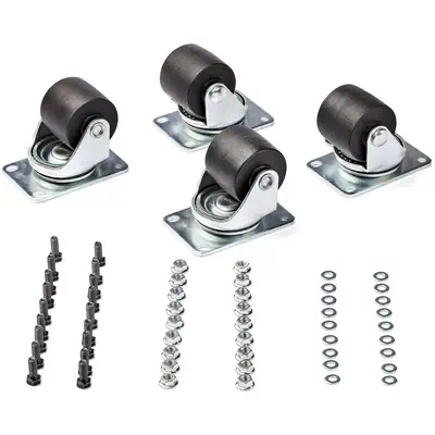 Roulettes Robustes pour Rack/Cabinet Serveur - Set de 4 Roues Universelles M6 50mm - Roulettes Pivot - StarTech - Accessoire - visuel 4