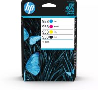 Revendeur officiel Cartouches d'encre HP 953 Pack de 4 cartouches d'encre Noir/Cyan/Magenta/Jaune authentiques