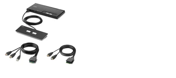 Belkin F1DN202MOD-HH-4 commutateur écran, clavier et souris Noir - Switchs et Hubs - visuel 1