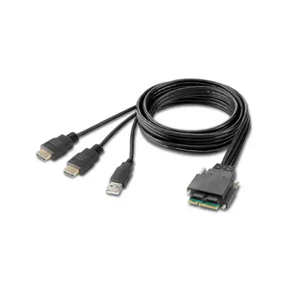 Belkin F1DN202MOD-HH-4 commutateur écran, clavier et souris Noir - Switchs et Hubs - visuel 2