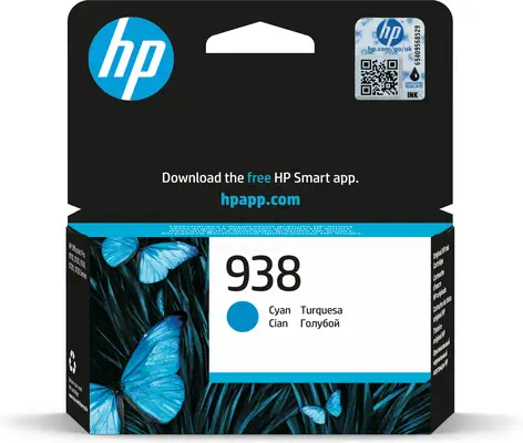HP 938 Cartouche Encre Authentique Cyan HP - visuel 1 - hello RSE - Conçues pour le recyclage