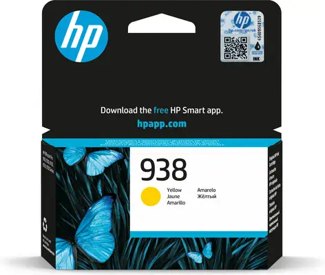 HP 938 Cartouche Encre Authentique Jaune HP - visuel 1 - hello RSE - Conçues pour le recyclage