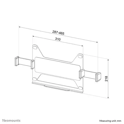 Neomounts ADS20-425BL1 Support d'ordinateur portable 11.6-17.3" - VESA - universel - Support Fixe & Mobile - visuel 9