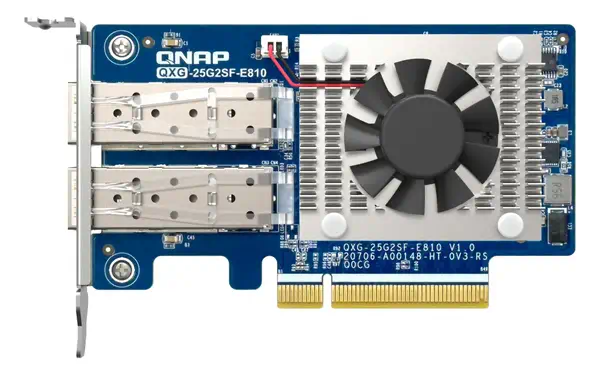 QNAP Dual-port SFP28 25GbE network expansion card low QNAP - visuel 1 - hello RSE - Normes de mise en réseau avancées