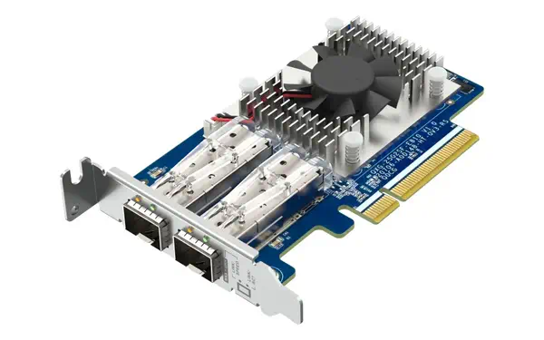 QNAP Dual-port SFP28 25GbE network expansion card low QNAP - visuel 1 - hello RSE - Construction robuste et compatibilité