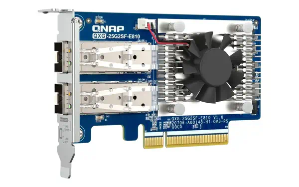 QNAP Dual-port SFP28 25GbE network expansion card low QNAP - visuel 1 - hello RSE - Mécanisme de refroidissement efficace