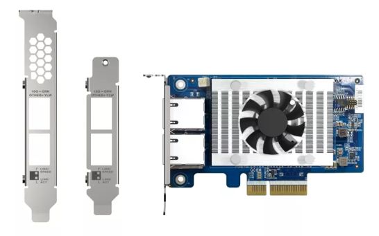 Vente QNAP Dual-port 10GBASE-T 10GbE network expansion card Intel X710 PCIe au meilleur prix