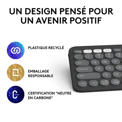 Logitech Pebble Keys 2 K380s Logitech - visuel 1 - hello RSE - OPTEZ POUR LA DURÉE