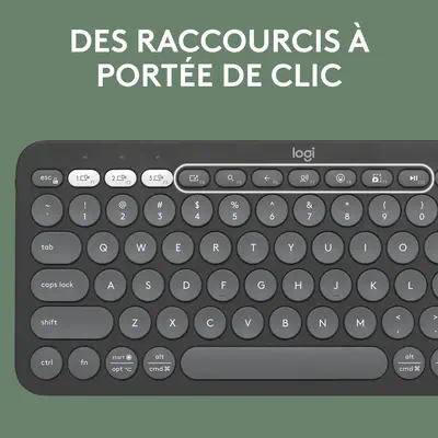 Logitech Pebble Keys 2 K380s Logitech - visuel 1 - hello RSE - CONÇU POUR NE PAS RESSEMBLER AUX AUTRES
