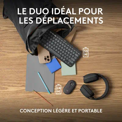 Logitech 920-012209 clavier Souris incluse Universel RF sans Logitech - visuel 1 - hello RSE - Optez pour la durée